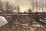 Vincent Van Gogh, The Parsonage Garden at Nuenen in the Snow (nn04)